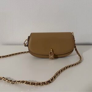 Michael Kors Brown Crossbody Bag with Gold Chain
